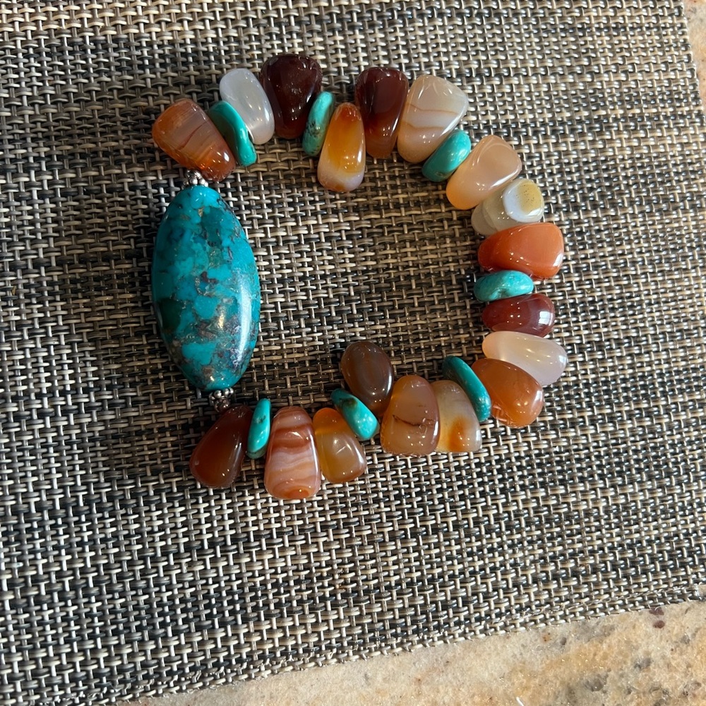 Gemstone Stretch Bracelet .New without tags. Beautiful multicolor.